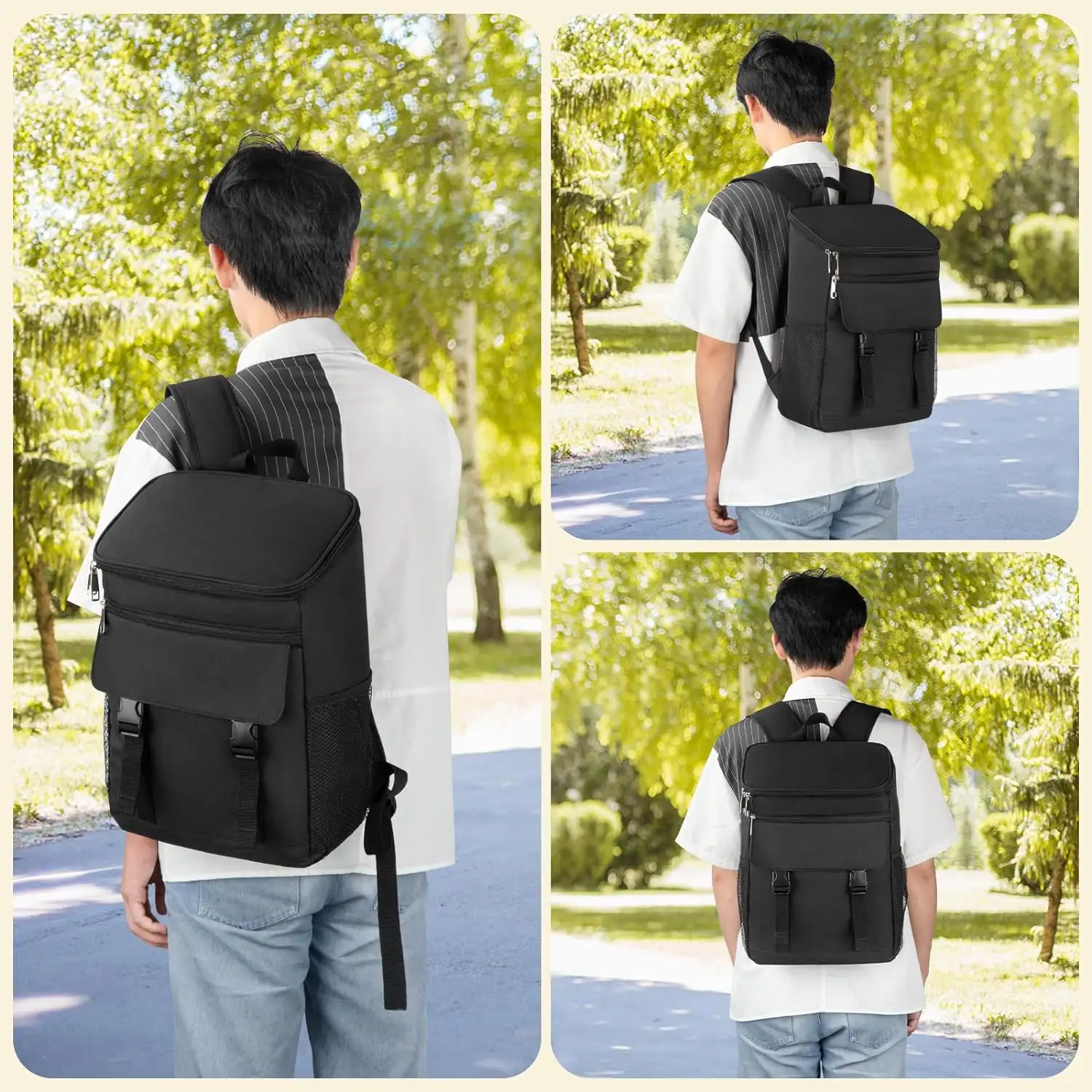 OCKLILY Backpack Cooler, Soft Cooler Backpack Insulated Leak Proof - 81oxojg6d l._ac_sl1500_